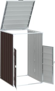 vidaXL Obudowa na kosz na śmieci, pojedyncza, brzozowa, 72x81x115 cm 4