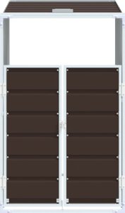 vidaXL Obudowa na kosz na śmieci, pojedyncza, brzozowa, 72x81x115 cm 5