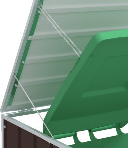 vidaXL Obudowa na kosz na śmieci, pojedyncza, brzozowa, 72x81x115 cm 8