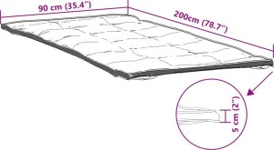 vidaXL vidaXL Ochraniacz na materac, biały, 90x200 cm 6