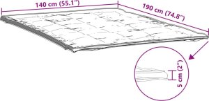 vidaXL vidaXL Ochraniacz na materac, biały, 140x190 cm 6