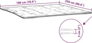 vidaXL vidaXL Ochraniacz na materac, biały, 180x220 cm 6