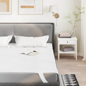 vidaXL vidaXL Ochraniacz na materac, biały, 140x220 cm, wodoodporny 1