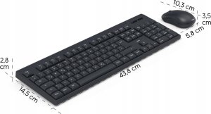 Klawiatura + mysz Hama WKM-100 czarna (U81730510000) 2