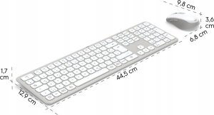 Klawiatura + mysz Hama Hama ZESTAW KLAWIATURA I MYSZ MULTI-DEVICE WKM-550 BIAŁO-SZARY (U81730660000) 2