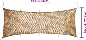 vidaXL vidaXL Siatka maskująca z torbą do przechowywania 833x297 cm, piaskowa 7