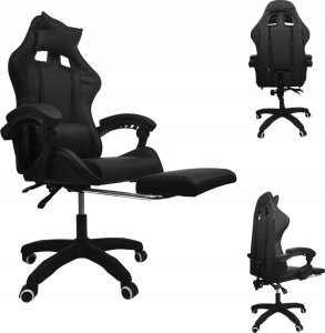 Fotel kontrast Fotel gamingowy obrotowy regulacja krzesło dla gracza KG104 czarny 2
