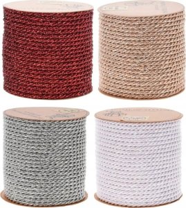 Koopman Błyszczący sznurek świąteczny 3mm x 40m 1 sztuka 1