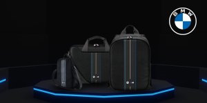 Torba BMW BMW BMCB15COMPVSKL Bag 16" Black Nylon Blue Stripe 7