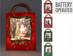 Koopman Świąteczna torba prezentowa LED 7.5x4x11.5 cm na baterie 2