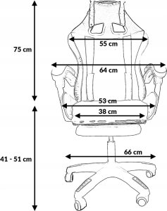 Krzesło biurowe kontrast Fotel gamingowy obrotowy biurowe dla gracza podnóżek KG104 różowy 2