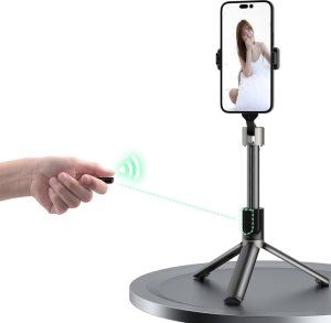 Selfie stick Dudao Kijek do selfie i statyw Dudao F18W pilot BT biały 3