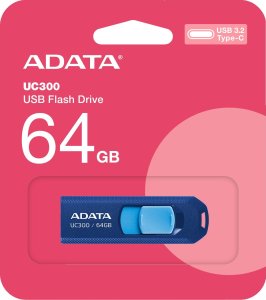 Pendrive ADATA ADATA Flash Disk 64GB UC300, USB-C 3.2, modrá 1