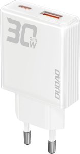 Ładowarka Dudao Ładowarka sieciowa GaN Dudao A30EU 30W USB-A / USB-C - biała 1