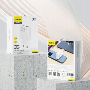 Ładowarka Dudao Ładowarka sieciowa GaN Dudao A30EU 30W USB-A / USB-C - biała 4