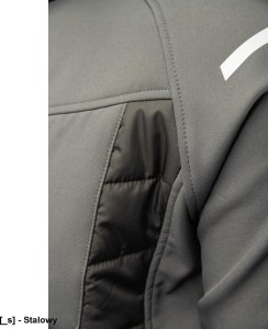 Kurtka męska Polstar A8SO TOPAZ STAL - Kurtka ocieplana typu softshell zapięcie zamek żyłkowy od środka zabezpieczony listwą kołnierz ocieplony polarem odpinany kaptur ocieplany polarem odblaski 3XL. 13