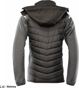 Kurtka męska Polstar A8SO TOPAZ STAL - Kurtka ocieplana typu softshell zapięcie zamek żyłkowy od środka zabezpieczony listwą kołnierz ocieplony polarem odpinany kaptur ocieplany polarem odblaski 3XL. 5