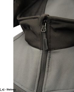 Kurtka męska Polstar A8SO TOPAZ STAL - Kurtka ocieplana typu softshell zapięcie zamek żyłkowy od środka zabezpieczony listwą kołnierz ocieplony polarem odpinany kaptur ocieplany polarem odblaski 3XL. 8
