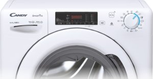 Pralko-suszarka Candy Candy Washing Machine with Dryer | CSHW 4645TW3/1-S | Energy efficiency class C/E | Front loading | Washing capacity 6 kg | 1400 RPM | Depth 45 cm | Width 60 cm | Display | Digit | Drying system | Drying capacity 4 kg | Steam functio 8