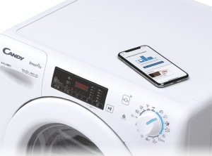 Pralko-suszarka Candy Candy Washing Machine with Dryer | CSHW 4645TW3/1-S | Energy efficiency class C/E | Front loading | Washing capacity 6 kg | 1400 RPM | Depth 45 cm | Width 60 cm | Display | Digit | Drying system | Drying capacity 4 kg | Steam functio 10