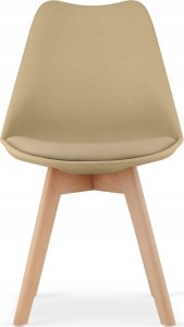 Leobert Krzesło MARK - ciemny beż / naturalne nogi x 1 2