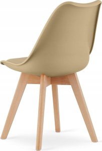Leobert Krzesło MARK - ciemny beż / naturalne nogi x 1 3