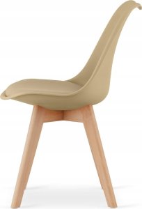 Leobert Krzesło MARK - ciemny beż / naturalne nogi x 1 5