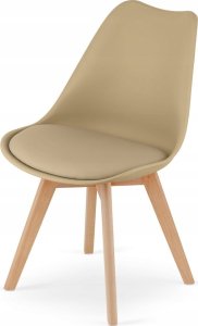 Leobert Krzesło MARK - ciemny beż / naturalne nogi x 1 6