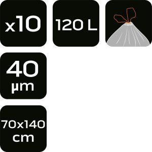 Neo Worki na odpady ogrodowe 120L 10szt. (15-991) 7