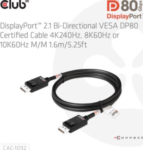 Club 3D CLUB3D CAC-1092 kabel DisplayPort 1,6 m Czarny 5