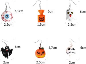 Verk Kolczyki na halloween halloweenowe na imprezę bal duch dynia cukierek oko Kolczyki na halloween halloweenowe na imprezę bal duch dynia cukierek oko 7