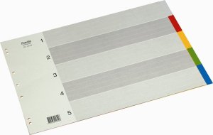 Bantex Faneblad lyreco 5-delt a3 tværformat 1