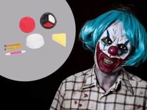 Verk Zestaw do makijażu klaun z nosem na halloween makeup do cosplay makijaż Zestaw do makijażu klaun z nosem na halloween makeup do cosplay makijaż 3