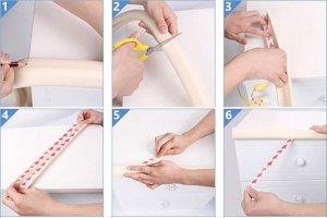 Verk Taśma piankowa zabezpieczjąca ranty rogi kanty narożniki miękka do mebli 2m Taśma piankowa zabezpieczjąca ranty rogi kanty narożniki miękka do mebli 2m 8