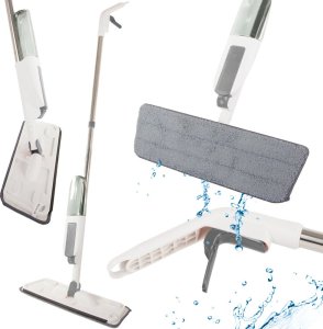 Verk Mop płaski ze spryskiwaczem spray do mycia podłogi czyszczący myjka na wodę Mop płaski ze spryskiwaczem spray do mycia podłogi czyszczący myjka na wodę 1