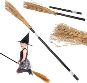 Verk Miotła czarownicy wiedźmy baba jagi czarna 90cm na halloween andrzejki xxl Miotła czarownicy wiedźmy baba jagi czarna 90cm na halloween andrzejki xxl 1