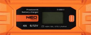Neo Prostownik automatyczny 4A/70W, 3-120Ah, do akumulatorów kwasowych / AGM / GEL 11-891-1 3