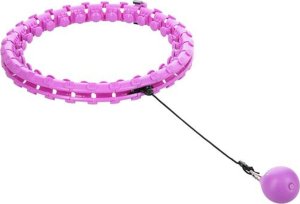 HMS ZESTAW HULA HOP HHW12 VIOLET Z WYPUSTKAMI I OBCIĄŻNIKIEM HMS + PAS BR163 BLACK PLUS SIZE 9