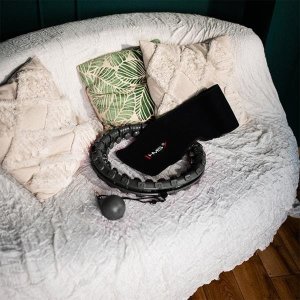 HMS ZESTAW HULA HOP HHW12 BLACK Z WYPUSTKAMI I OBCIĄŻNIKIEM HMS + PAS BR163 BLACK PLUS SIZE 4