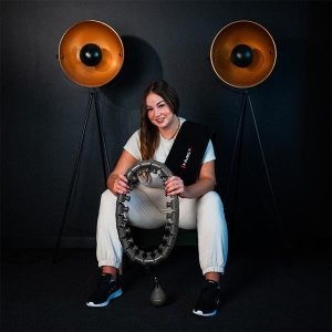 HMS ZESTAW HULA HOP HHW12 BLACK Z WYPUSTKAMI I OBCIĄŻNIKIEM HMS + PAS BR163 BLACK PLUS SIZE 6