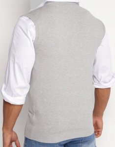 New Boy Bezrękawnik pulower sweter męski kamizelka bez rękawów XL szary 2