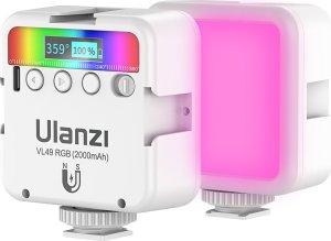 Lampa studyjna Ulanzi Ulanzi VL49 Lampa LED panelowa z akumulatorem RGB, WB (2500 K - 9000 K), biała 1