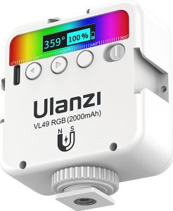Lampa studyjna Ulanzi Ulanzi VL49 Lampa LED panelowa z akumulatorem RGB, WB (2500 K - 9000 K), biała 7