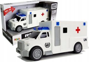 LeanToys Auto Ambulans z napędem Karetka Pogotowia 1:20 z dźwiękiem LEAN Toys 1