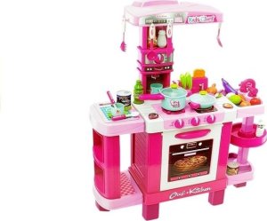 LeanToys Duża Kuchnia dla dzieci Toster Ekspres Różowa LEAN Toys 2