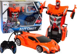 LeanToys Auto Robot Transformer 2w1 Pilot R/C Zdalnie sterowane Pomarańczowy LEAN Toys 1