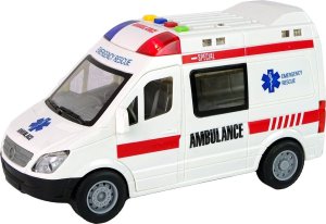 LeanToys Karetka Pogotowia Światła Dźwięki Napęd Frykcyjny LEAN Toys 2