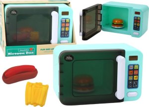 LeanToys Kuchenka Mikrofalowa Mikrofala Zabawkowa Turkusowa Dodatki LEAN Toys 1
