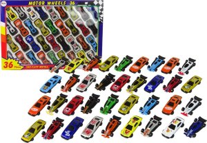 LeanToys Zestaw Resoraków Samochody Auta Wyścigowe 36szt. LEAN Toys 1