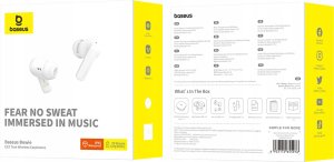 Słuchawki Baseus Słuchawki bezprzewodowe Baseus Bowie E19 TWS dokanałowe - białe 11